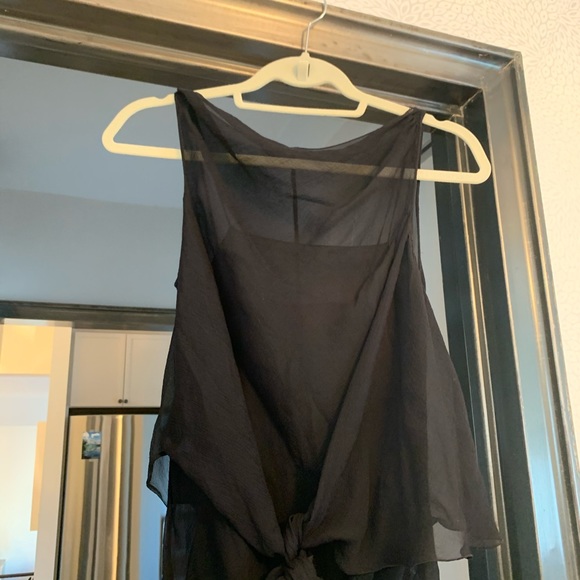 Price drop!! Prada black  chiffon mid-length dress - Picture 4 of 6